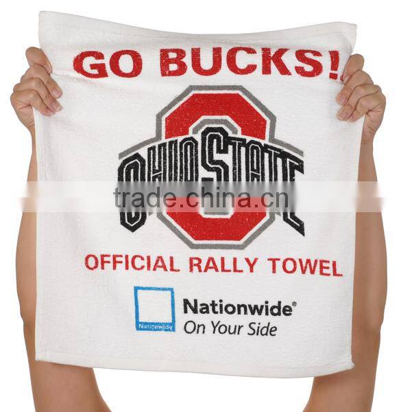 China Wholesale 100% cotton logo print custom rally towel