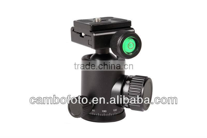 100% Aluminum Material dslr tripod ballhead