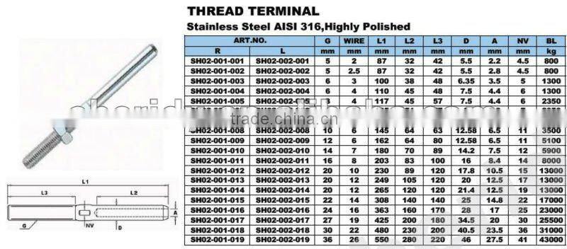Stainless Steel Cable Railing Post Component
