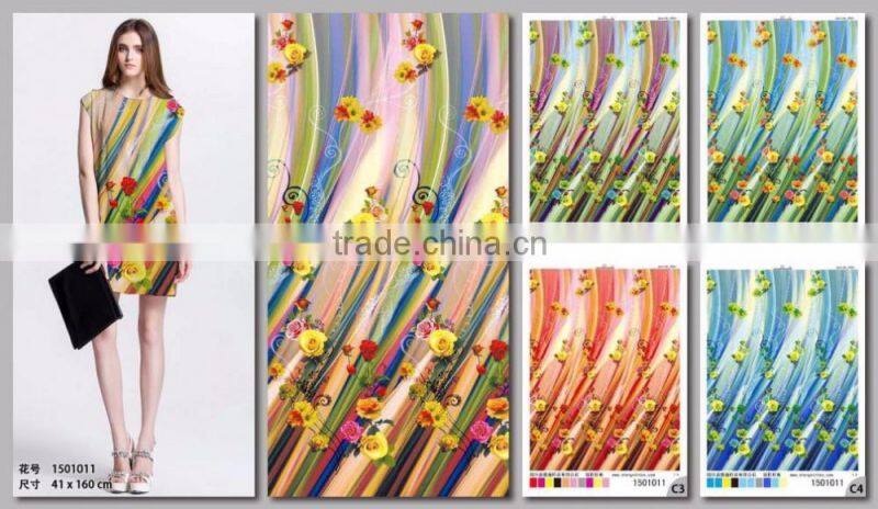 Hot selling rayon printing fabric for lady's fashion cloth