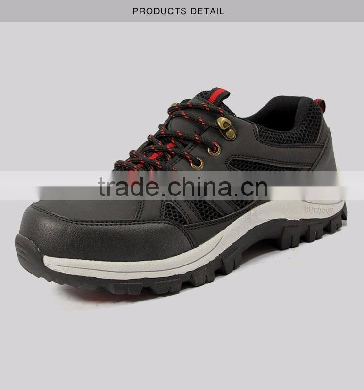 European market salable lightweight casual style black safety men sport shoes low cut