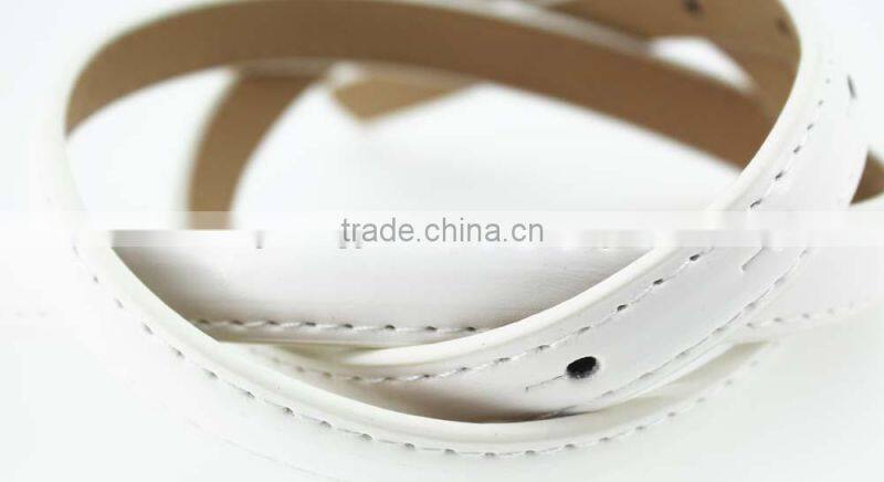2015 NEW PU fashion girls dresses belt with Ebossed bronze buckles in yiwu