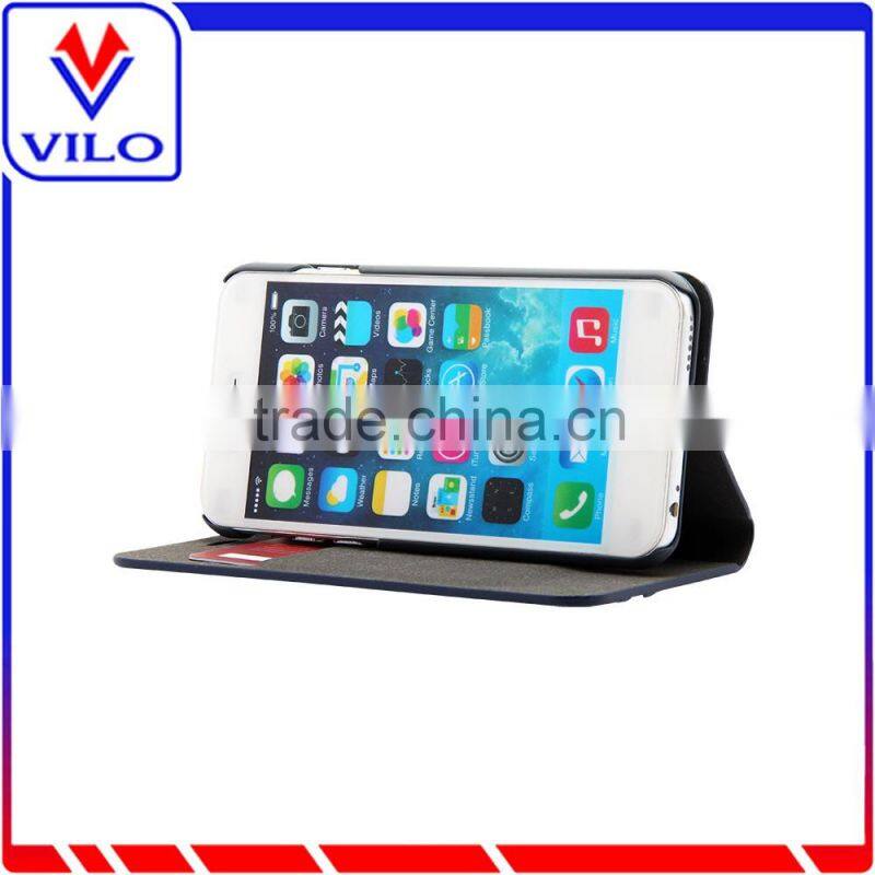 Book style PU leather flip case with card slot