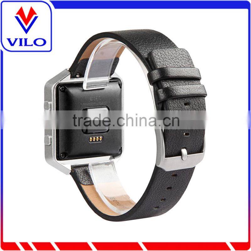 Genuine Leather Watch Strap Adjustbable Wrist Watch Band for Fitbit Blaze