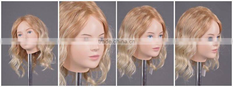 styling real hair hairdressing silver mannequins head for wigs sale