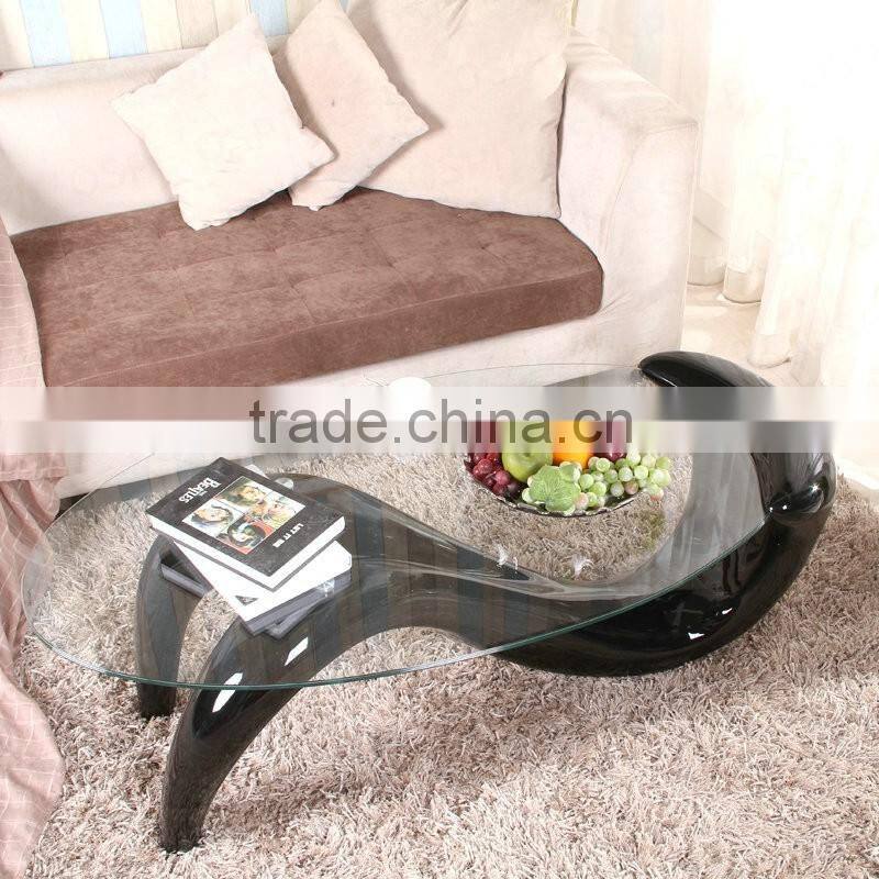 Modern design Fiber glass S shape coffee table 2016