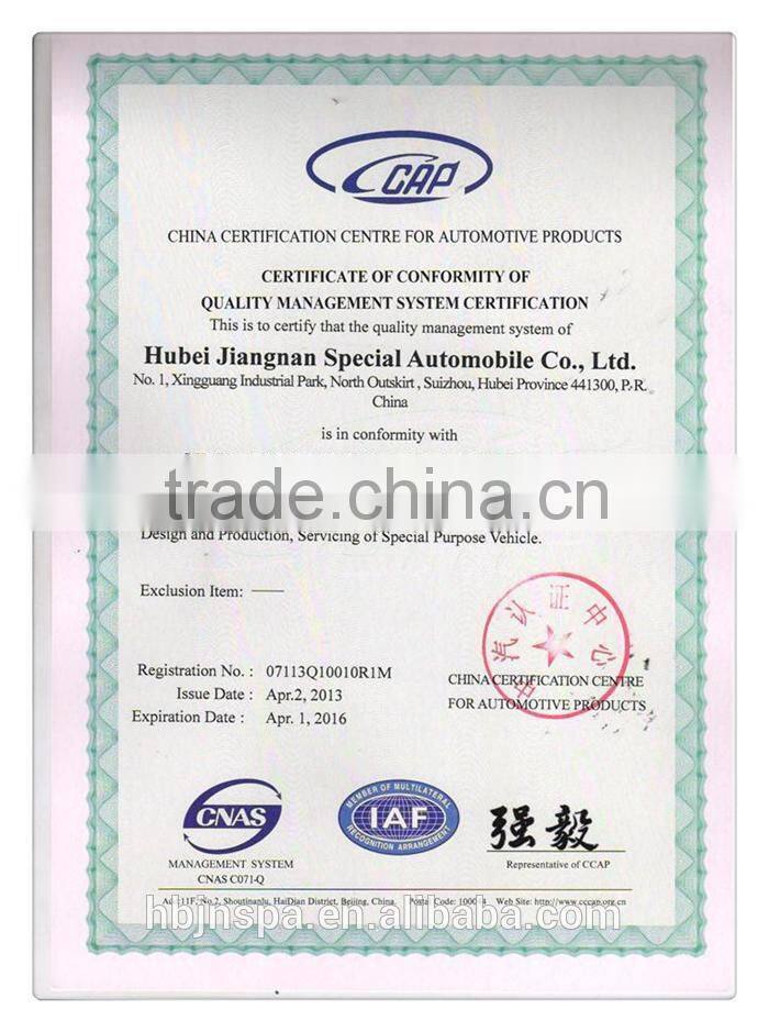 JMC capacity 5 tons water tank truck