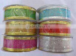 6.3CM Holiday Decorative Colorful Clothing Ribbon /Xmas Tree Ribbon