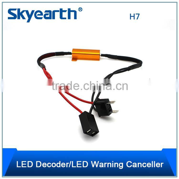 H7 Led Canbus 50w Resistor H7 Plastic Connector Copper With Plating