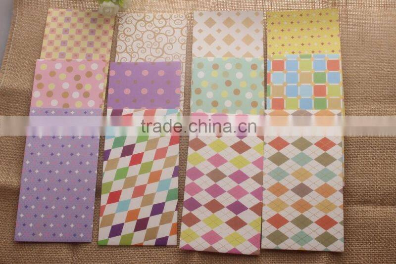 Custom Color Printed Cheap Paper Designer Wedding Money Envelope