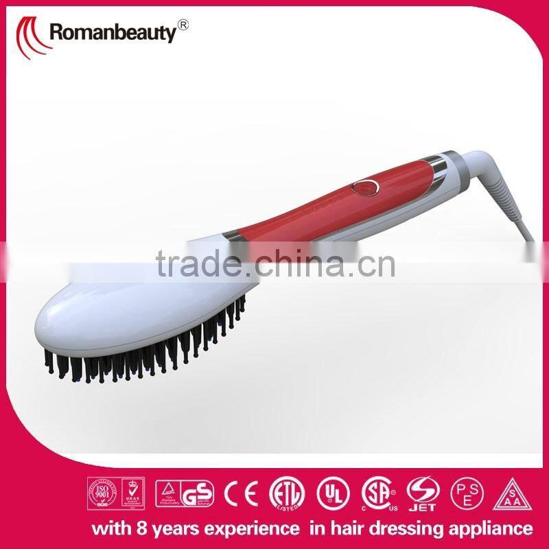 2016 Popular straightening machine for female, hair straightening brush as seen on tv