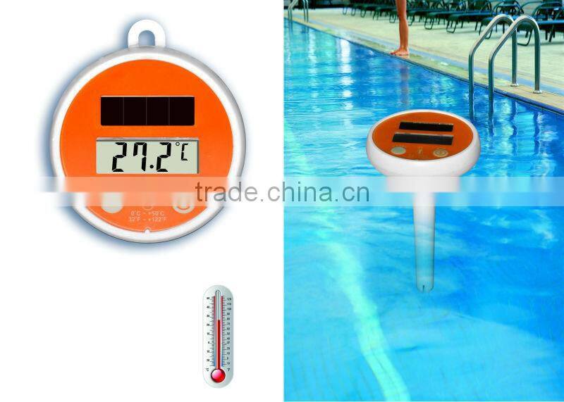 2013 NEW DESIGN accurate modern solar power swimming pool thermometer S2139, your best swiming partener
