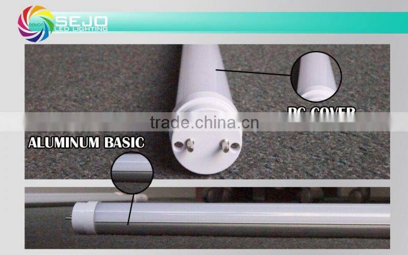 T8 16W radar sensor LED tube milky pc cover CE ROHS