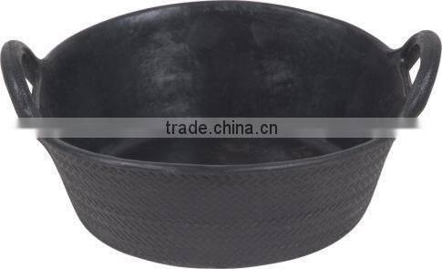 rounded rubber bucket with two incorporated handles,hot feed products