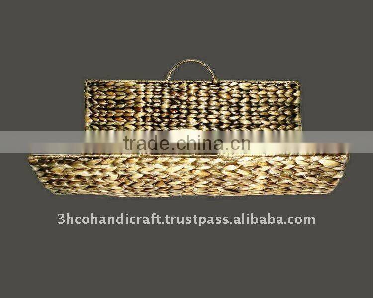 2015 New Product Water Hyacinth Document Rack for Home Decoration and Furniture