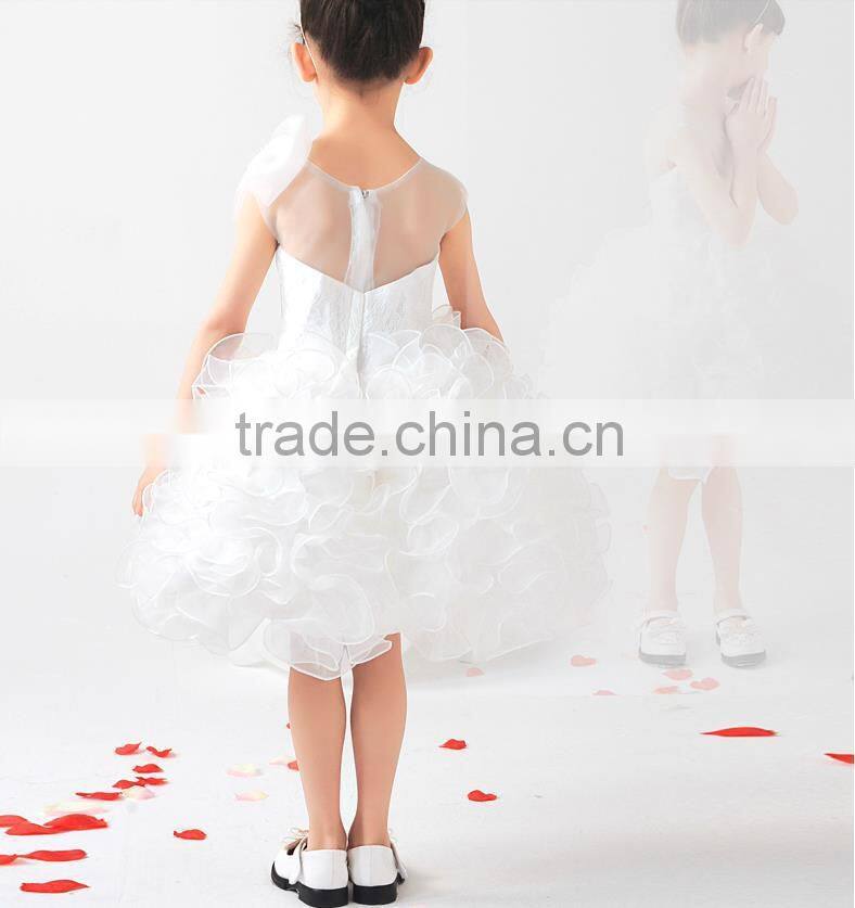 2015 hot sale children real sample flower girl dress