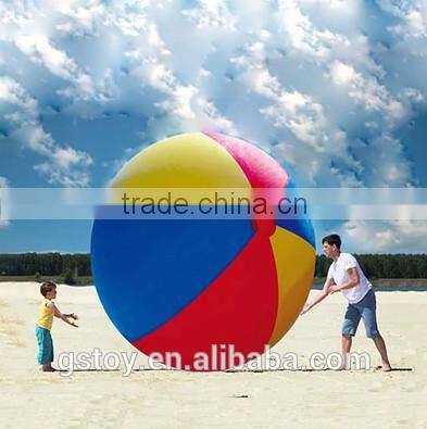 plastic rainbow color inflatable beach ball