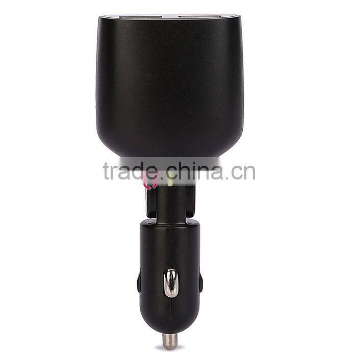 Dual LED Display USB Car Charger For Samsung Galaxy S6 Note 5 4 iPhone HTC White