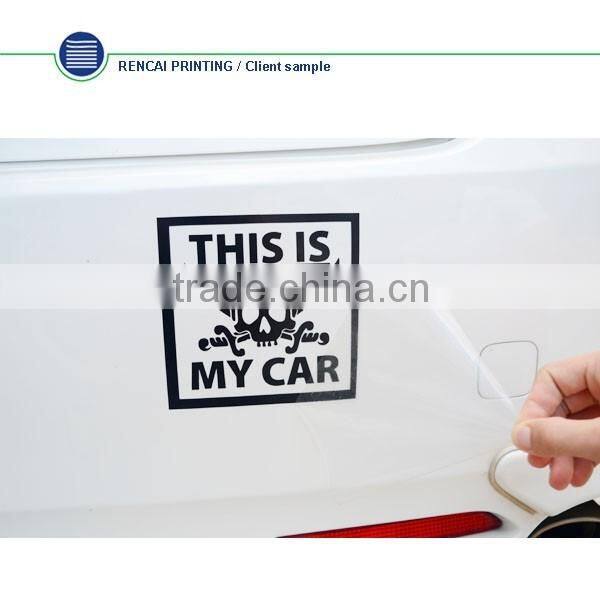 China Free Sample And Shipping Waterproof Die Cut Vinyl Sticker Custom Car Vinyl Sticker