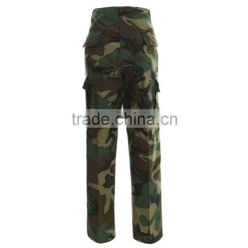 Cheap BDU woodland camo cargo pants