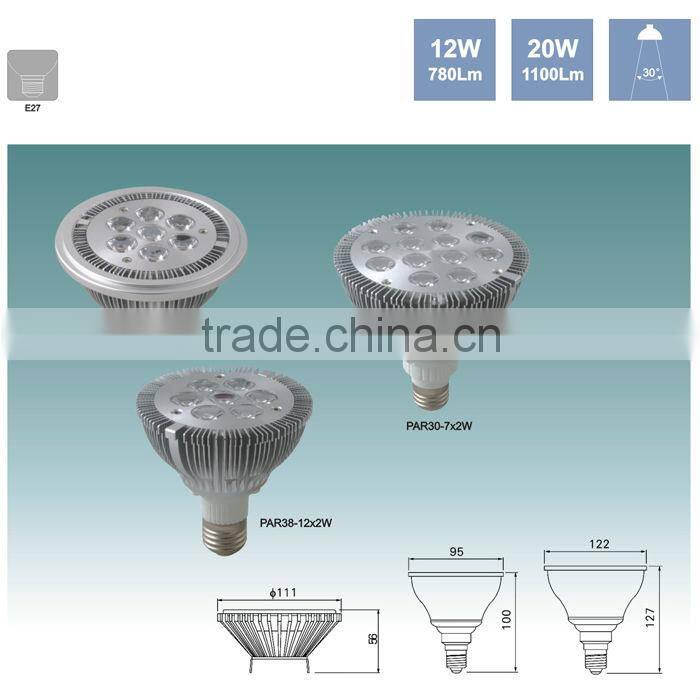 12v 1100lm E27 20w led bulb warm white