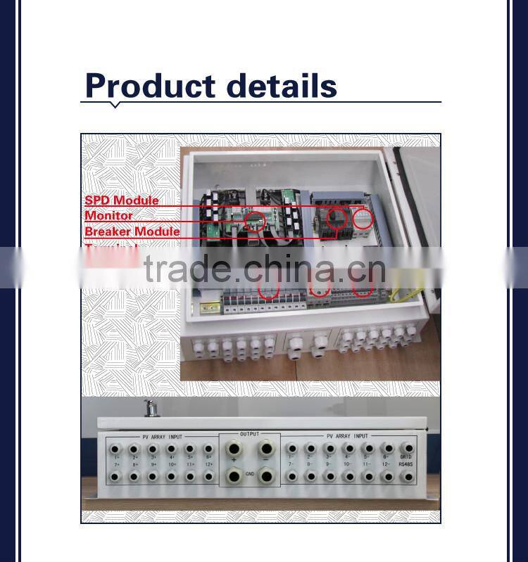high eficiency electric 8 string combiner Box IP65
