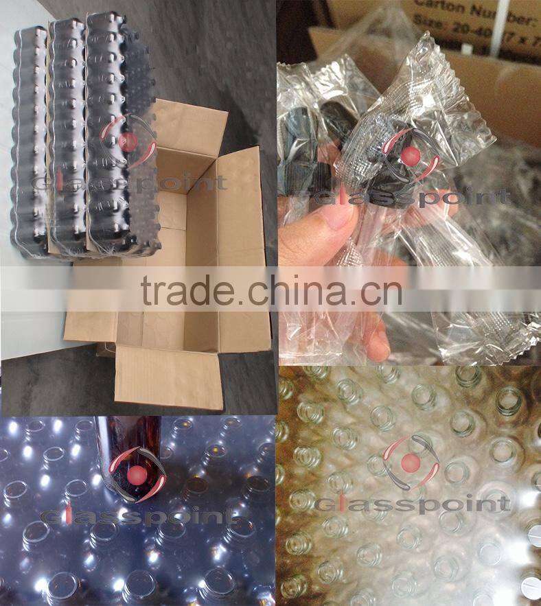 20ml amber glass bottle with glass dropper, tamper evident cap