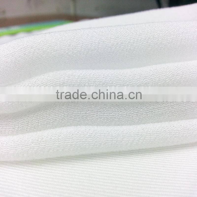 2015 xiangsheng richly crepe lily white rayon fabric