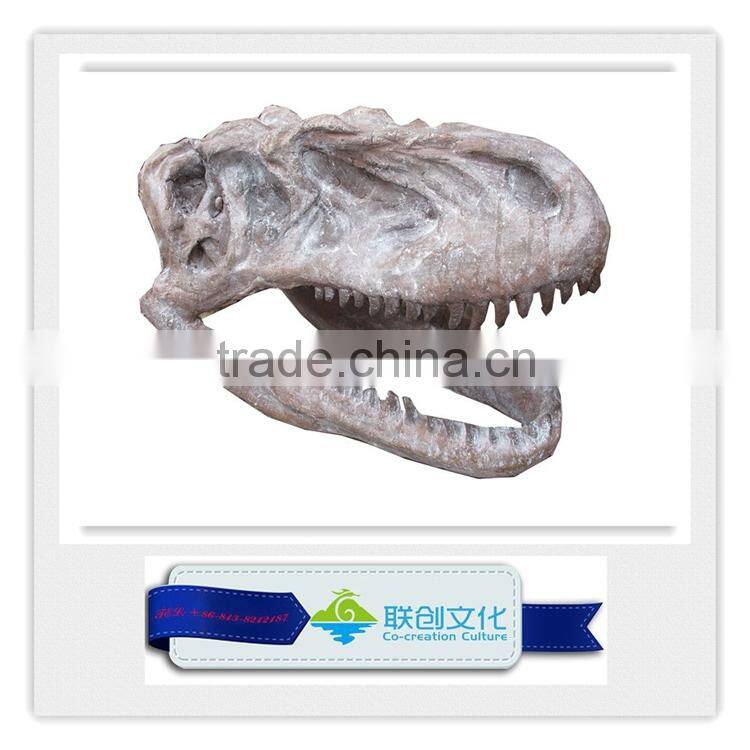 Artificial dinosaur type wall mounted dinosaur head