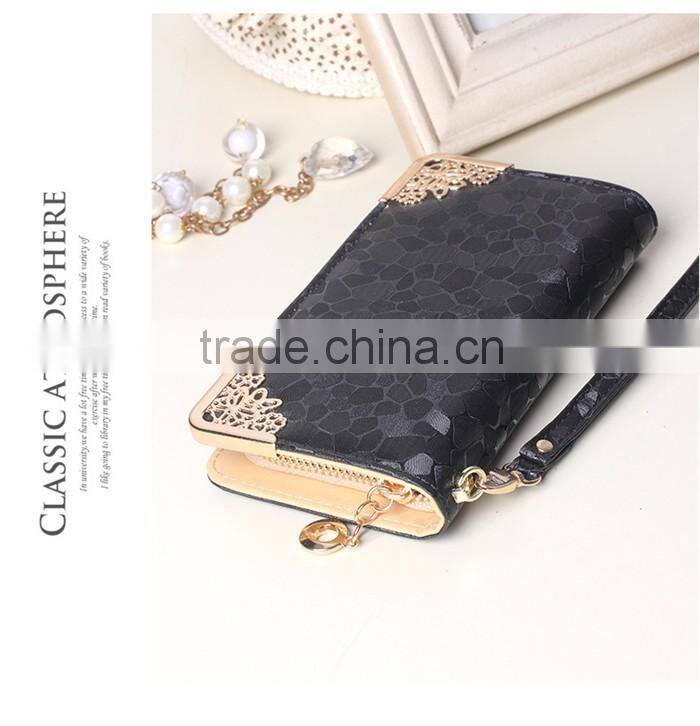 Elegant PU Leather Woman Bling Wallet Laides Latest handbag Purse
