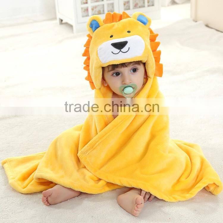 blanket baby robe hooded animal baby bathrobe