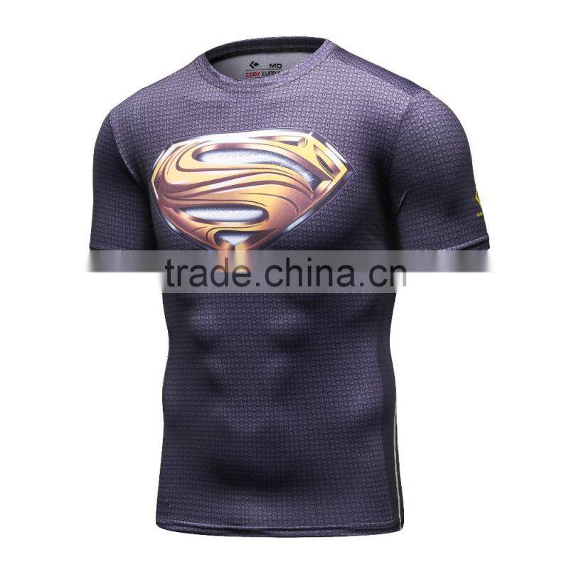 2016 Movie Superman v Bat-man/Wonder Man T-shirt Cool Novelty Tshirt Men Dawn of Justice Tee Sports T-Shirts