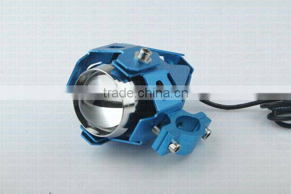Super bright 50W Led Motorcycle Light Black Motorcycle U5 LED Driving Fog Spot Beam HeadLight For Electric bike