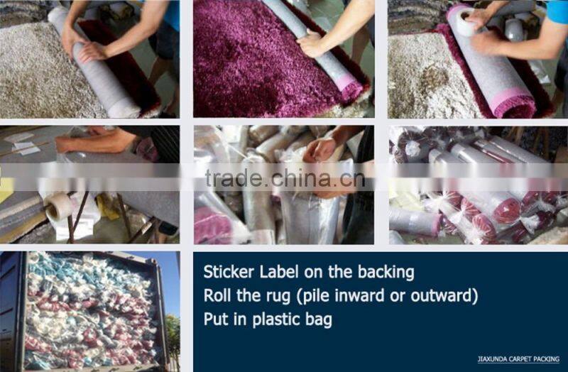 New design Orange colour 3D tufted carpets for home