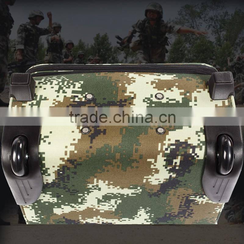 Hot Sale Travel Trolley Waterproof Camouflage Fabric Luggage Bag for Men