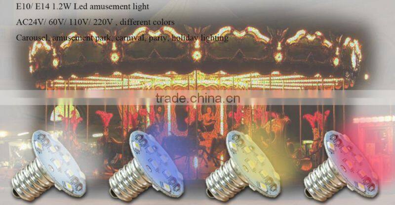 E14 60V amusement park lights white rgb e10 24v 220v led luna park
