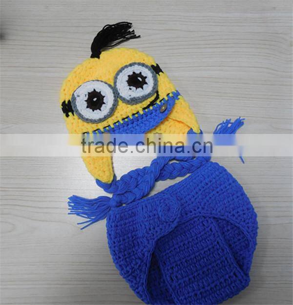 factory directly wholesale crochet baby hat minions acrylic beanie