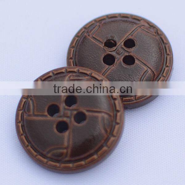 new style imitation leather nylon plastic button
