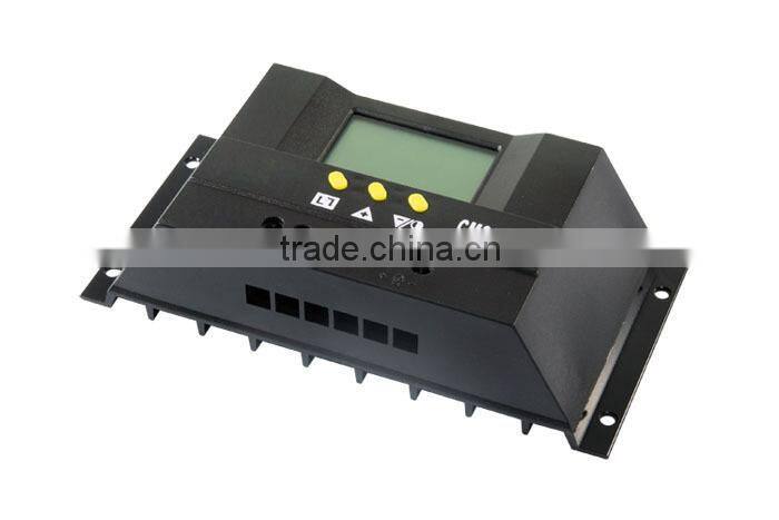 30A 12V/24V PWM Solar Charge Controller with LCD Display for 1000W Home System and Streetlight Use