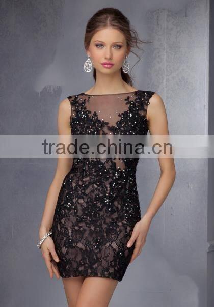 (MY9296) MARRY YOU Sexy Sleeveless Lace Beaading Red Design One Piece Party Dress