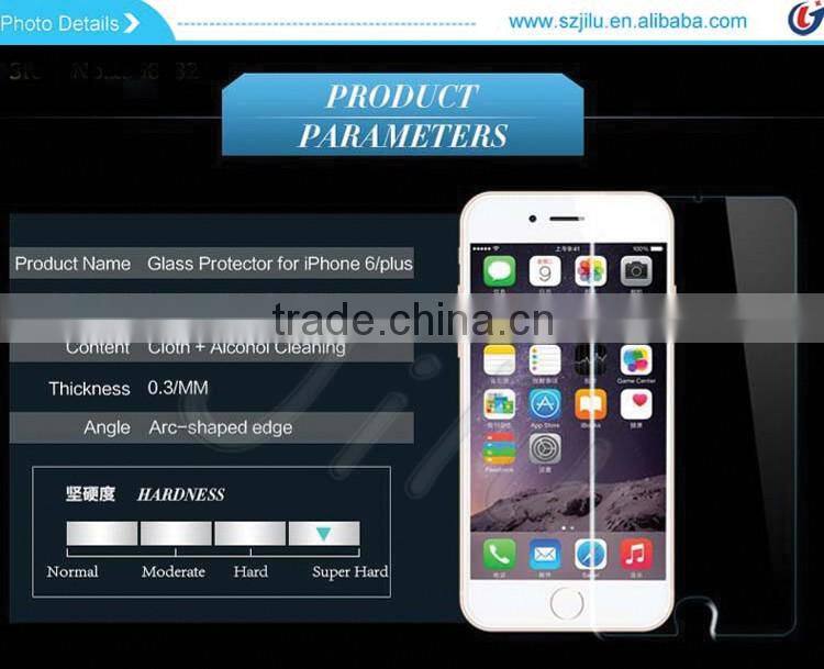 Wholesale factory high quality 9h tempered glass screen protector for iPhone 6S Plus