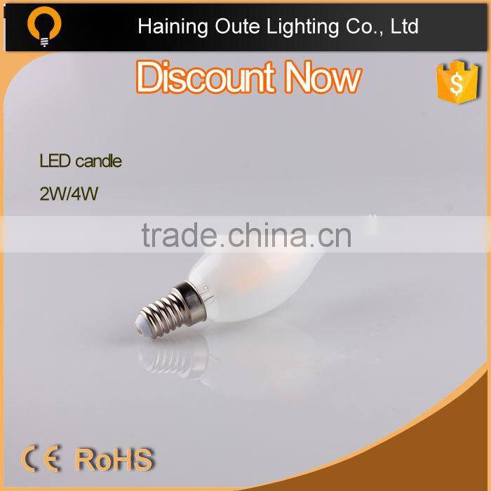 Hot !!!1800k-6000K CE ROHS certificate candle led light led candle lamp e27 dimmable with 1,2,34W