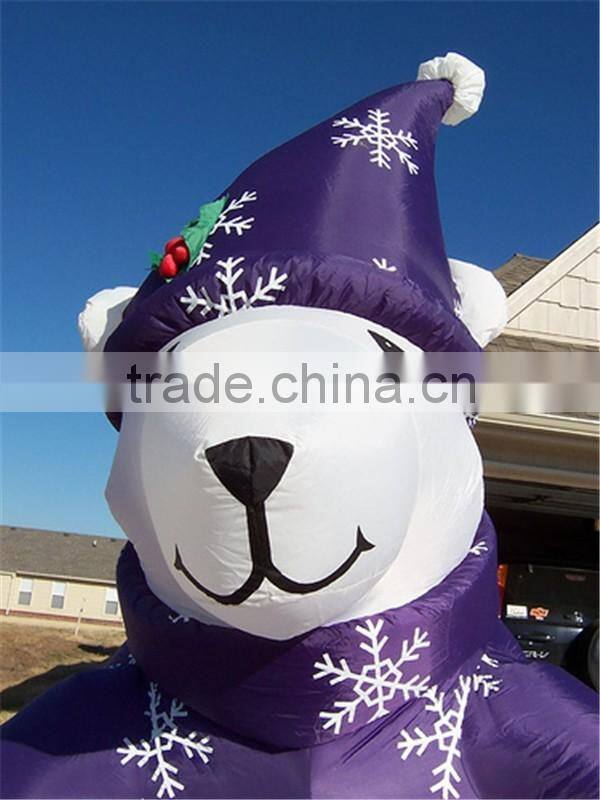 2015 Hot selling Christmas inflatable bear for promotion