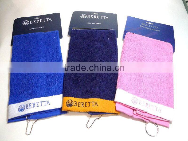 Hot Sale 100 Cotton Plain Dyed Sport Golf Towel