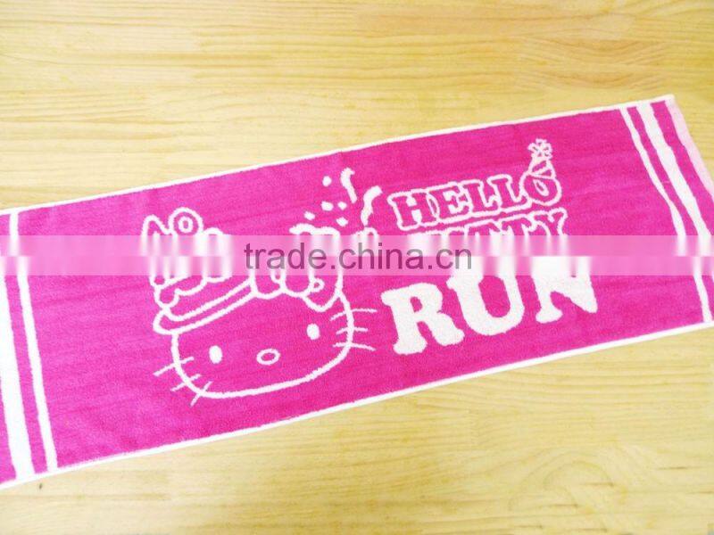 100% Cotton Terry Jacquard Sports Towel With Customized Logo