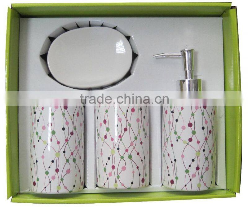Complete ceramic bathroom set