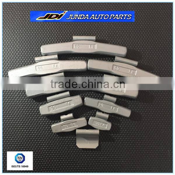 Steel stick on wheel balance weights in roll