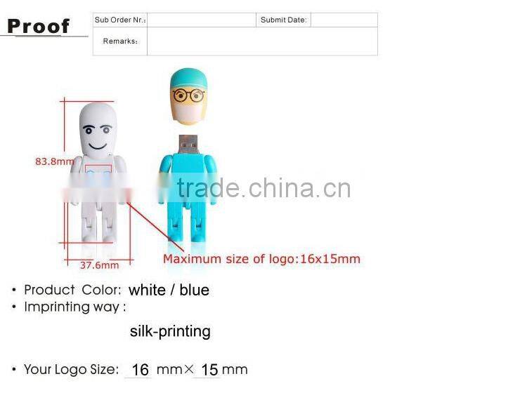 robot man plastic usb flash drive bulk 4gb usb flash drives usb wedding favors and gifts