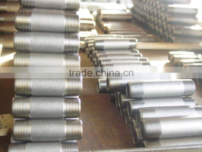 Astm A733 sch40 stainless steel male threaded pipe nipple