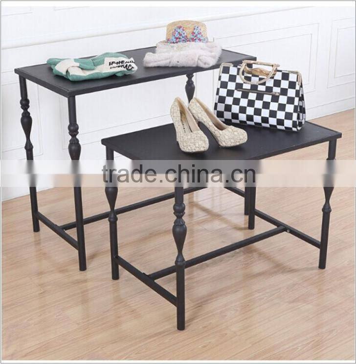 Custom idea metal clothes table display stand series